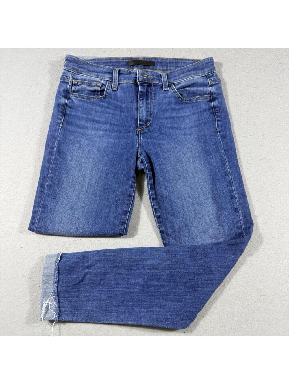 Joe’s Jeans Flawless The Icon Mid Rise‎ Skinny Crop Jeans Womens 28 Raw Hem